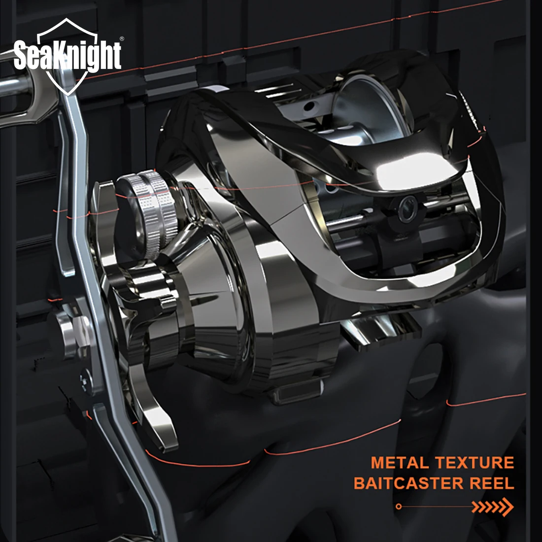 Seaknight Carrete Lubina CNC Aluminio – Pesca Marina - imagen 4