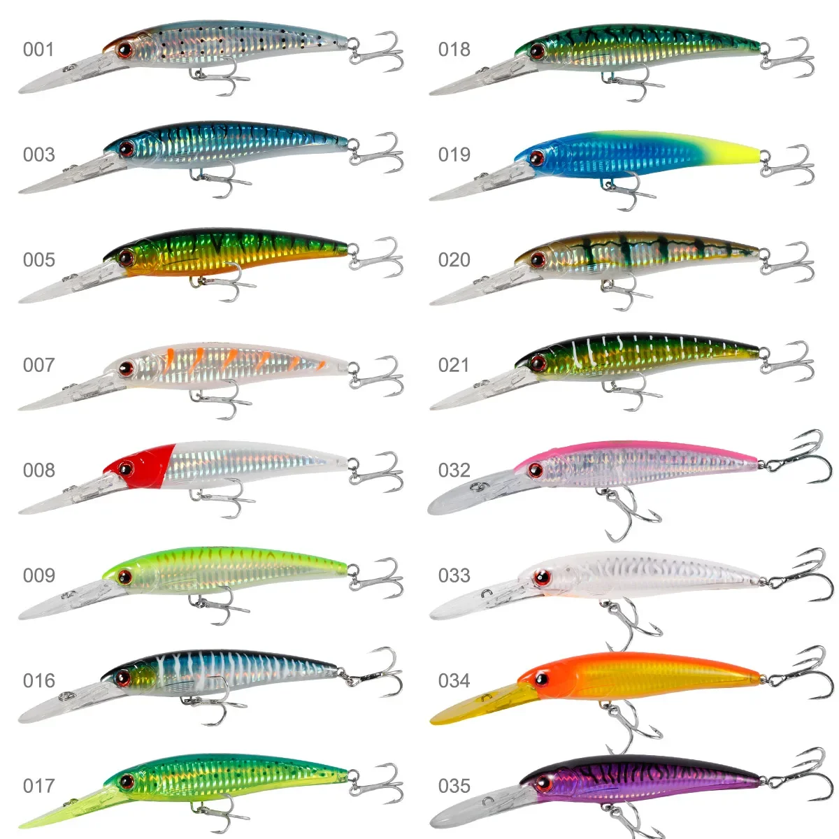 Señuelos de pesca Noeby Trolling Minnow, 12cm, 32g, 14cm, 52g, 16cm, 73g, cebo duro flotante que se hunde para gran juego, señuelo de pesca de agua salada - imagen 4