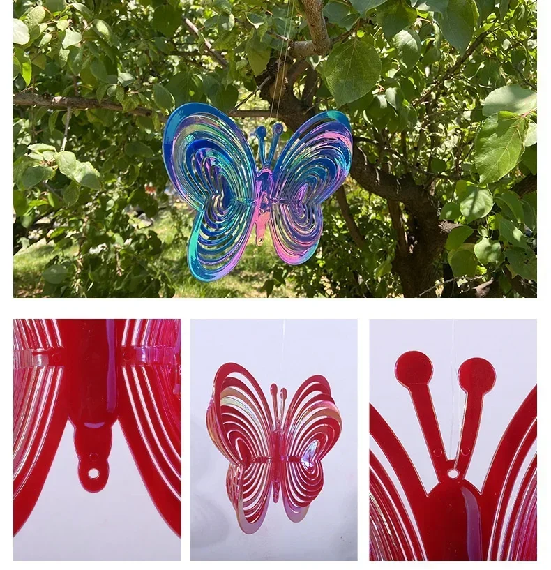 Campanas de Viento Mariposa Giratoria – Decoración para Jardín - imagen 4
