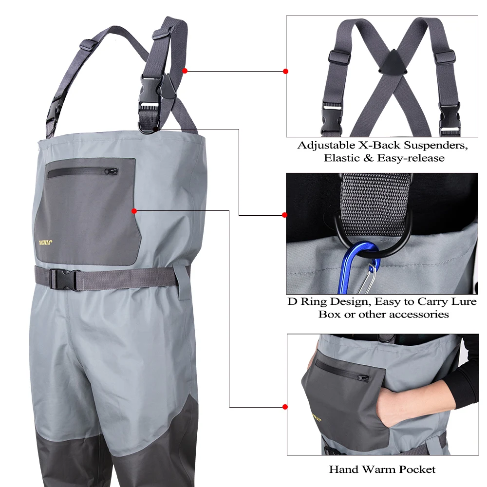 Goture Vadeadores Transpirables con Botas Integradas – Pesca a mosca