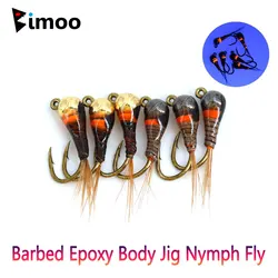 Bimoo Ninfa Húmeda Jig #16 – Púas epoxi cola de faisán para trucha