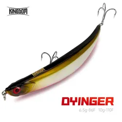 Kingdom Topwater lápiz flotante 110mm/10g 86mm/6,5g Wobbles artificiales Señuelos de pesca Jerkbaits cebos duros pesca para lubina