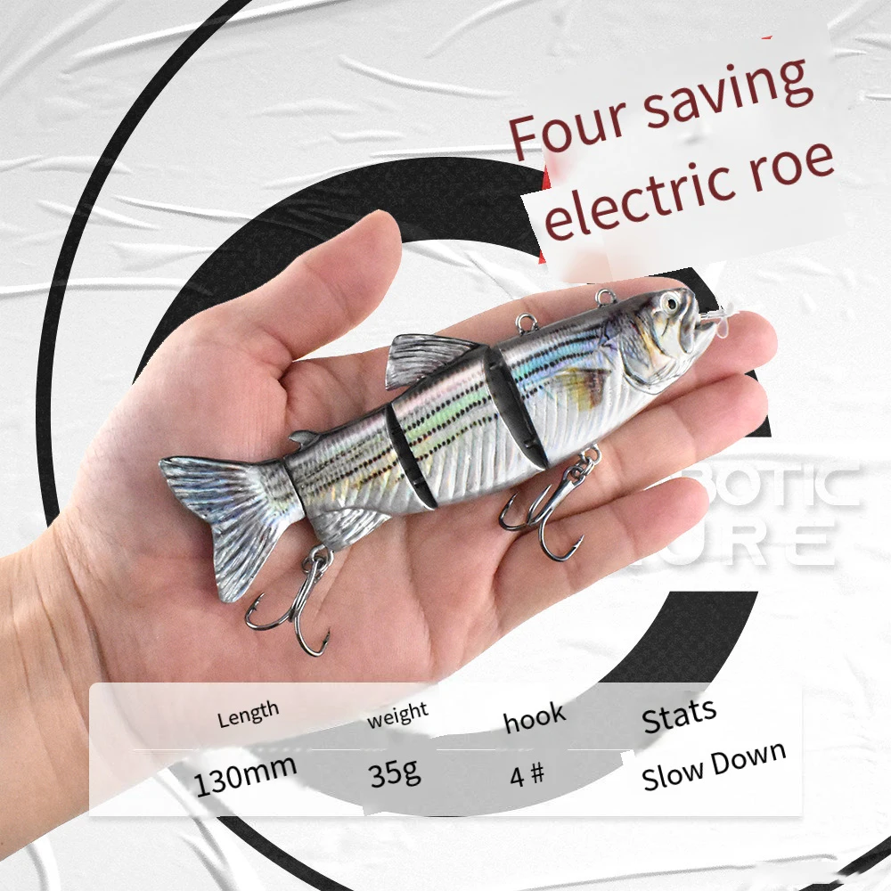 Señuelo robótico recargable con LED y hélice para pesca deportiva - imagen 3