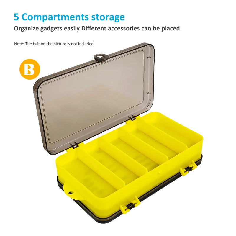 Caja de pesca multifunción, almohadilla de esponja portátil de doble cara, contenedor de señuelos para moscas, anzuelo con cabeza plomada, caja de almacenamiento para cebo, caja de accesorios - imagen 5