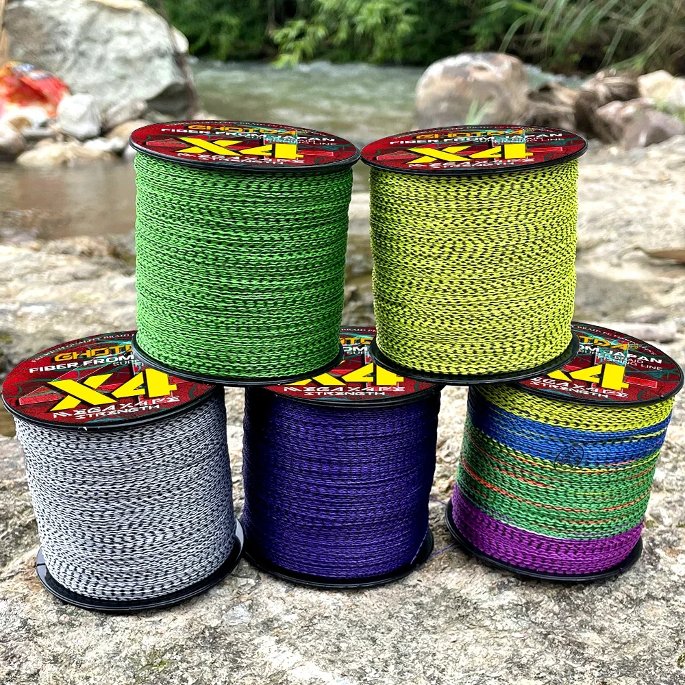 Ghotda-línea de pesca trenzada de 4/8 hebras, sedal de pesca de 300M, 18-80LB, multifilamento moteado, tejido con mosca, aparejos de pesca de carpa en el mar - imagen 5