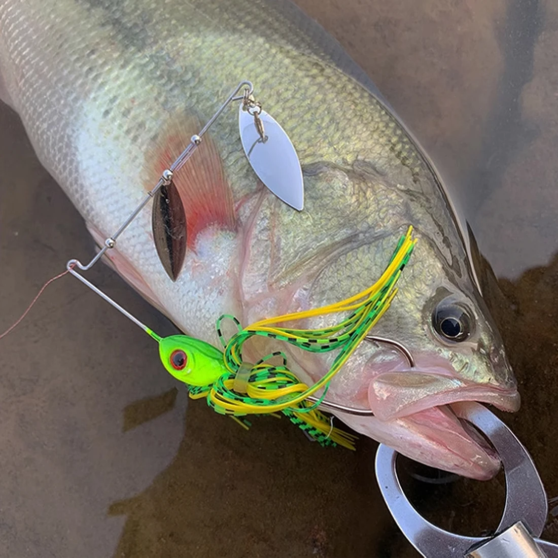 FishTrip-señuelo giratorio de pesca, 10-14g, con faldas y cuchillas, acero rico en carbono - imagen 5