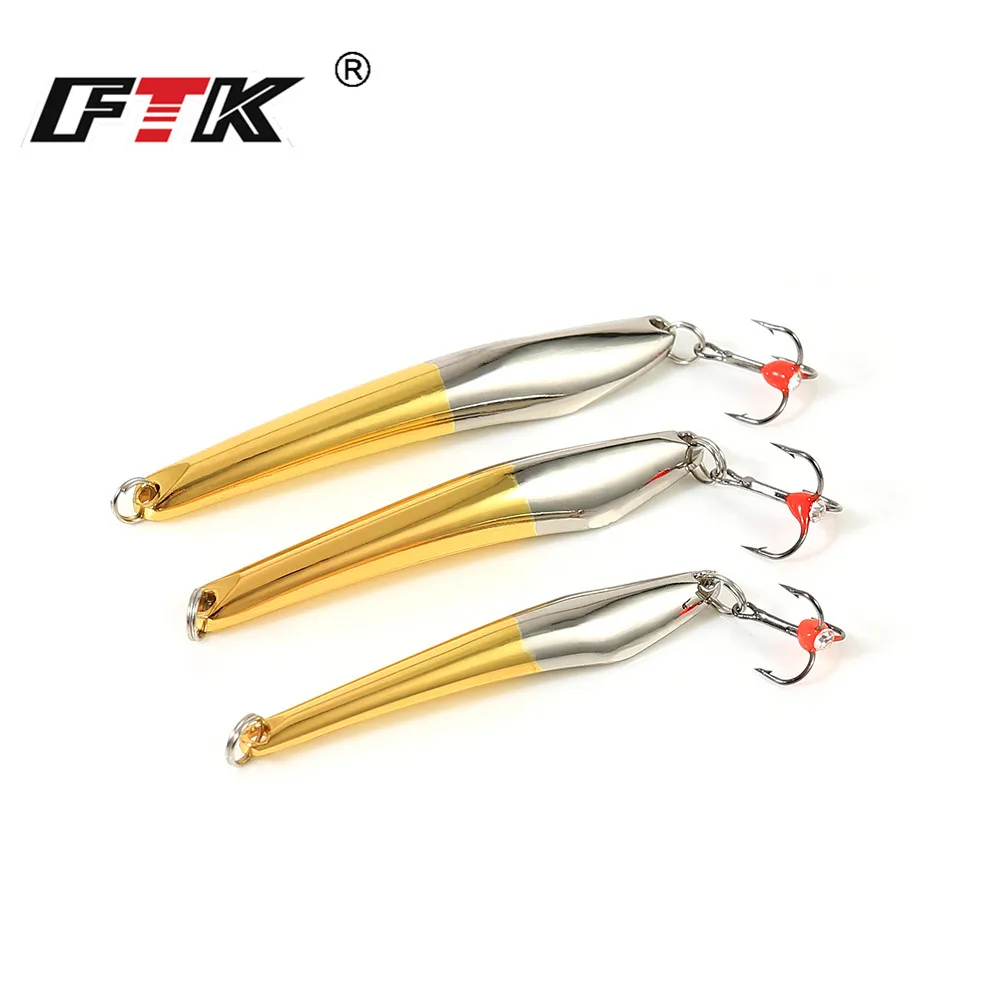 FTK Ice Lure – Jig metálico con anzuelo triple para perca y lucio - imagen 2