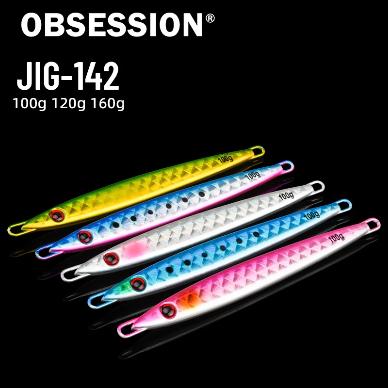 Jig metálico luminoso Obsession J142 para jigging en agua salada - imagen 5