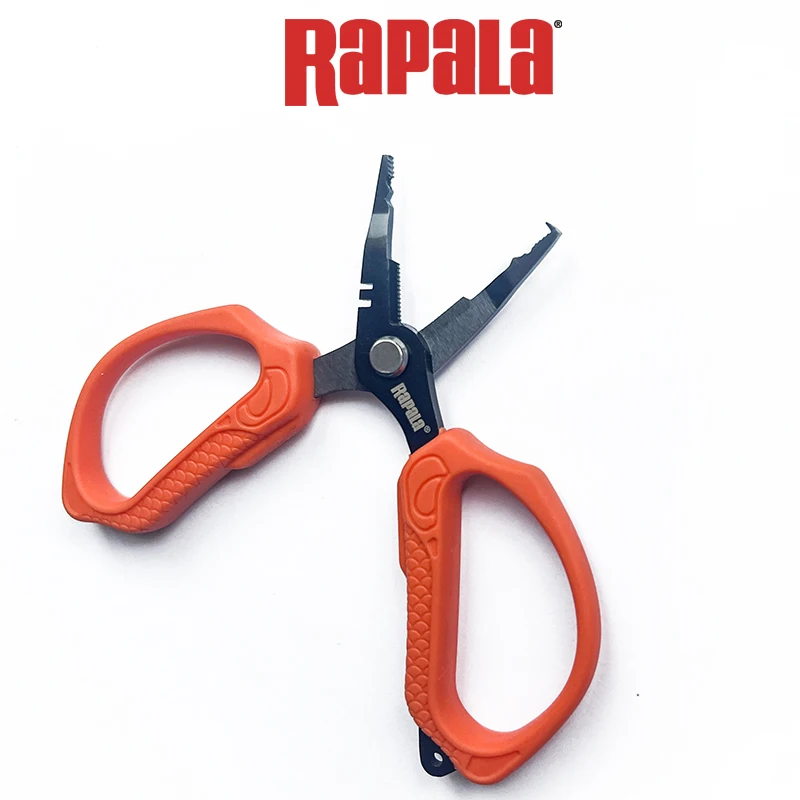 RAPALA-Alicates para señuelos de pesca portátiles, tijeras multifuncionales antideslizantes y resistentes al desgaste/regla de pesca/mini agarre para peces - imagen 3