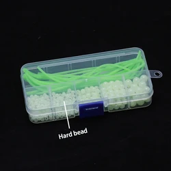Cuentas luminosas y tubo antienrollado silicona para montajes de pesca