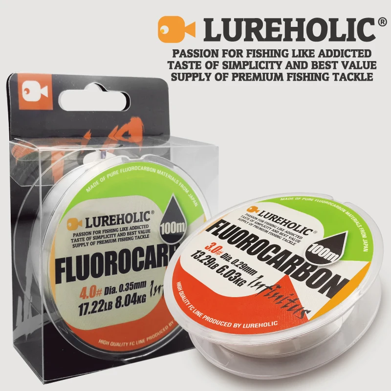 루어홀릭 인피니티 울트라 소프트 100% 플루오로카본 낚싯줄 100m 1.0 # -10 # 초강력 낚싯줄 강한 내마모성 - imagen 5