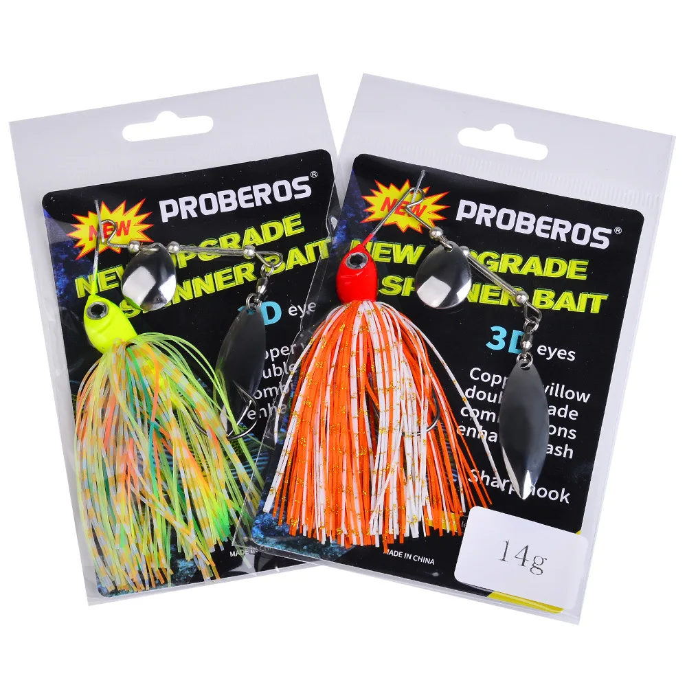 1PC 14g 18g Buzzbait señuelo de pesca lentejuelas cebo Spinner alambre cebo sin malezas Spinnerbait Wobbler para lubina Pike Walleye pescado - imagen 5
