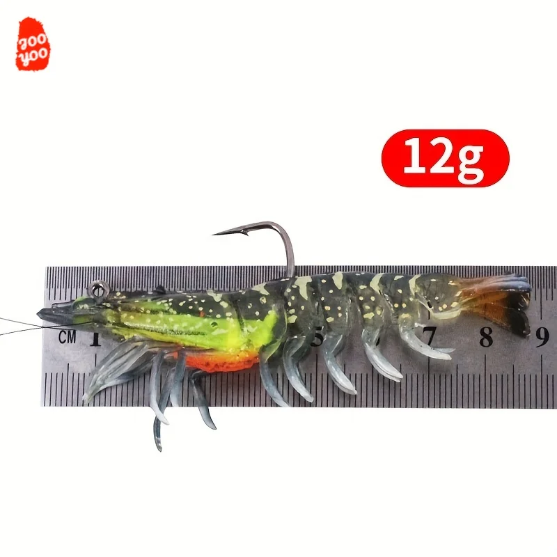 Señuelo de pesca que brilla en la oscuridad, cebo biónico suave, 1 piezas, 12g/9cm - imagen 3
