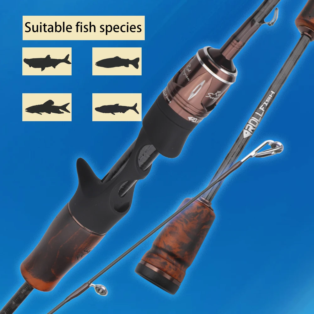 Caña de Pescar para Trucha ROLLFISH Ultraligera de Fibra de Carbono, Alta Sensibilidad, Punta Sólida, Potencia UL, Acción Rápida, Alta Calidad y Durabilidad - imagen 5