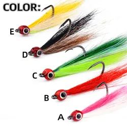 Anzuelos streamer bucktail para mosca de pesca, para trucha y salmón