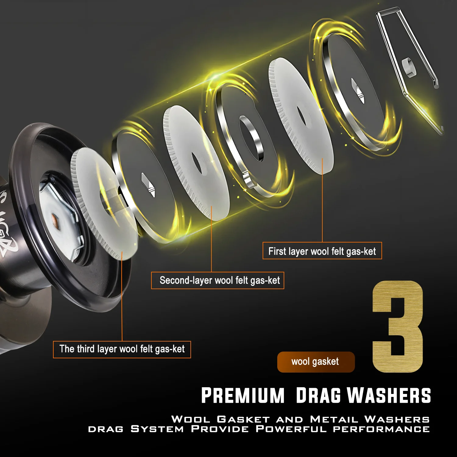 Carrete de pesca giratorio Sougayilang 1000-5000, carrete de aleación de aluminio, arrastre máximo de 10kg, carrete giratorio para lubina, trucha para pesca en agua dulce - imagen 4