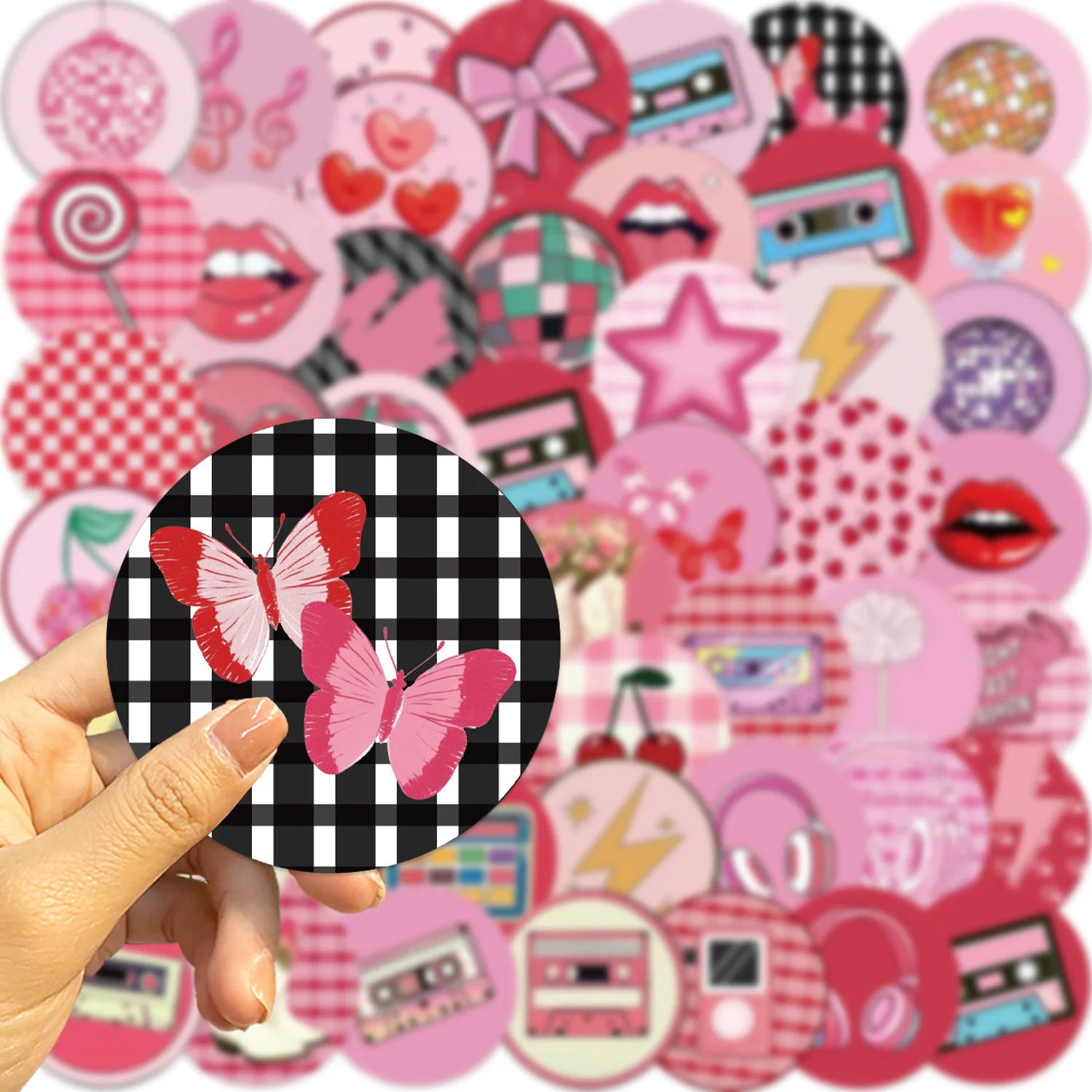 50 Uds INS cubiertas destacadas cereza estética pegatinas de grafiti teléfono guitarra portátil maleta pegatinas impermeables - imagen 4