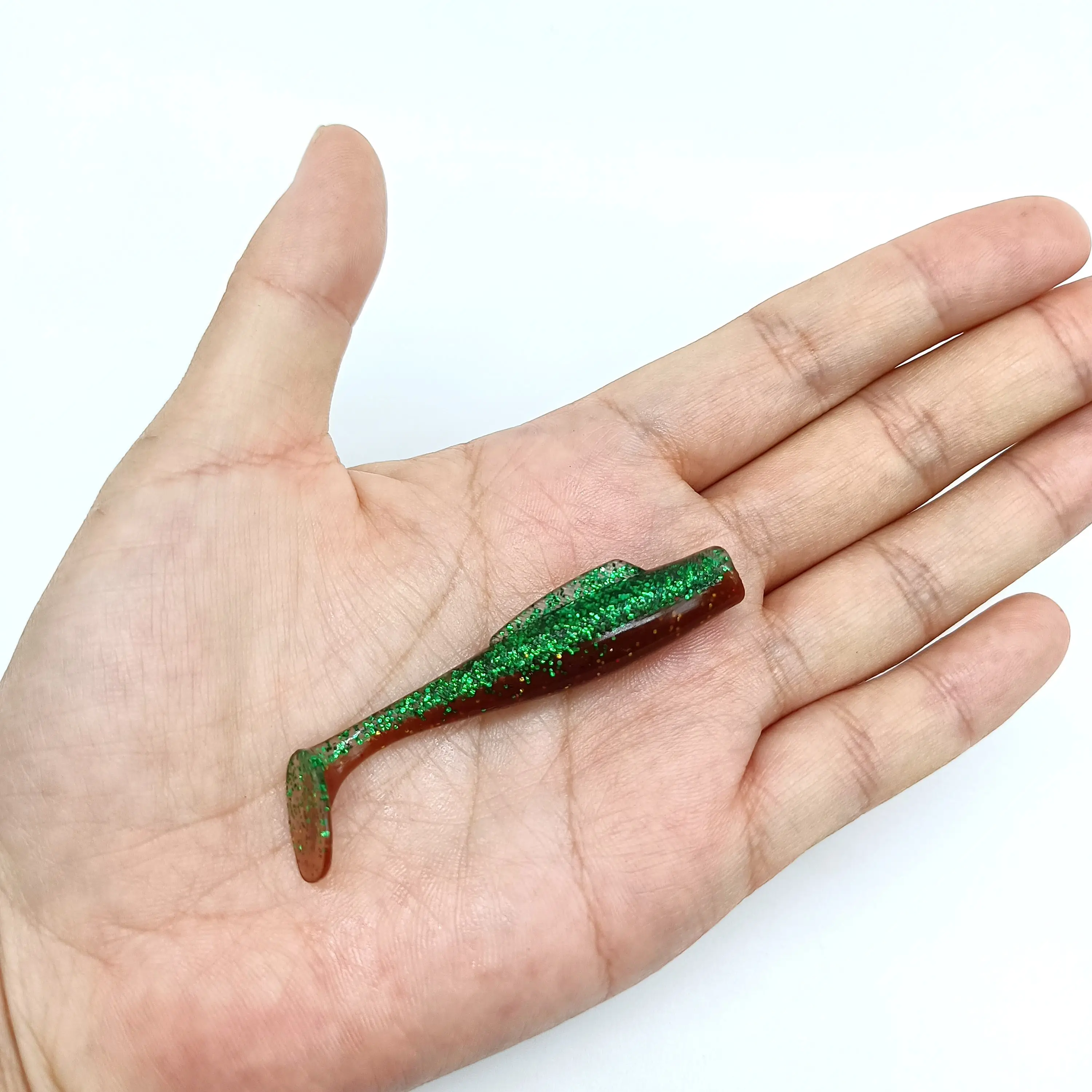 DUODUOYU 6PCS Nieuwe T-Staart Zachte Vissen Lokken 2.3g/67mm Drijvende Swimbait Wobbler Kunstaas siliconen Bass Visgerei - imagen 3