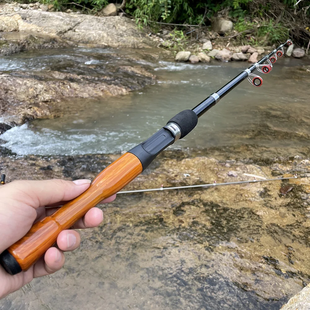 Caña de pescar giratoria ultraligera, 1,3 M, 1,6 M, 1,8 M, señuelo eléctrico para barco, fibra de fundición, poste de viaje para roca - imagen 2