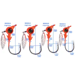 Cucharas Jigging Metal con Señuelo de Lentejuelas – Anzuelos Pesca