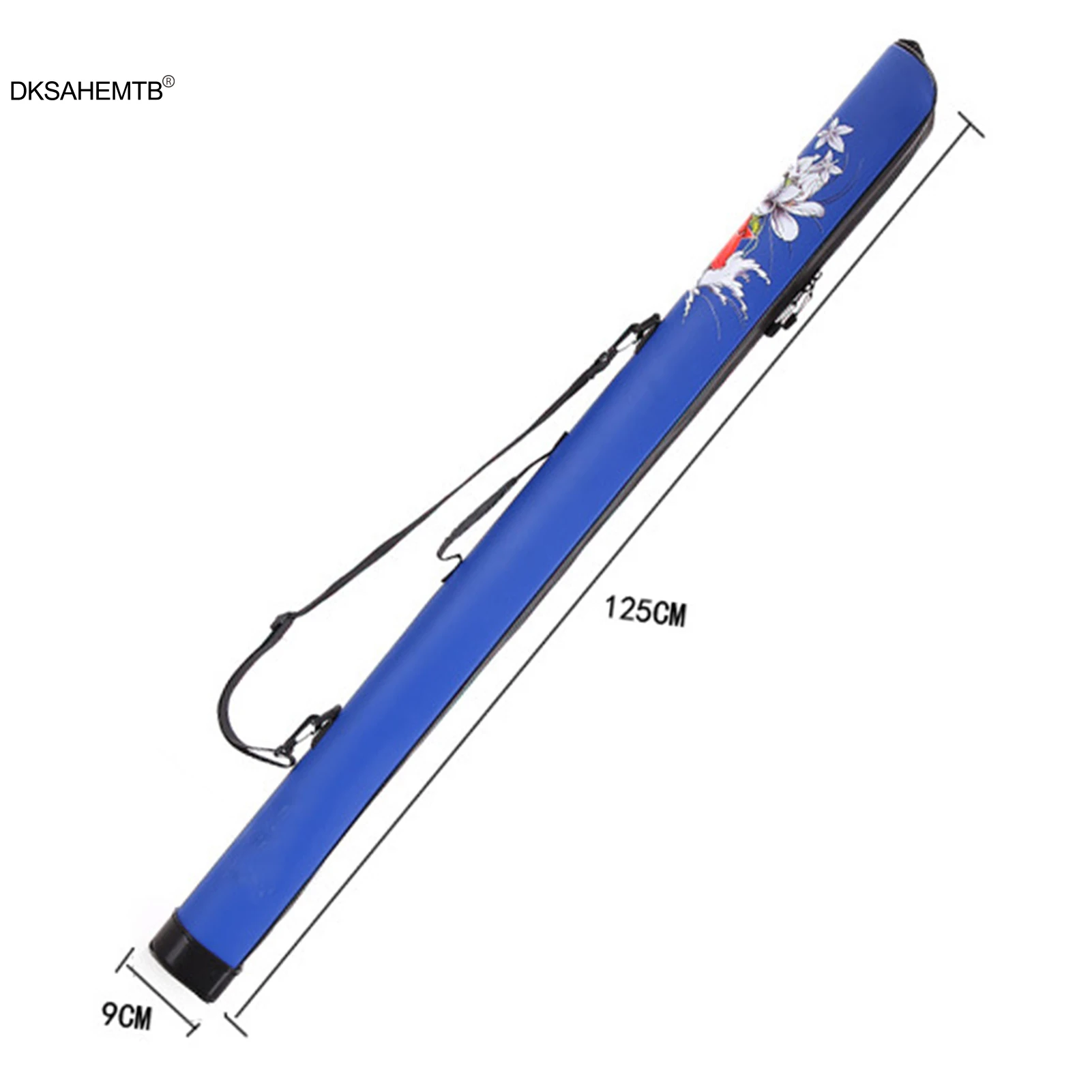 Bolsa de pesca portátil de carcasa dura de 1,25 m, bolsa de almacenamiento para caña de pescar con cremallera bidireccional, adecuada para cañas de pescar en balsas marinas - imagen 4