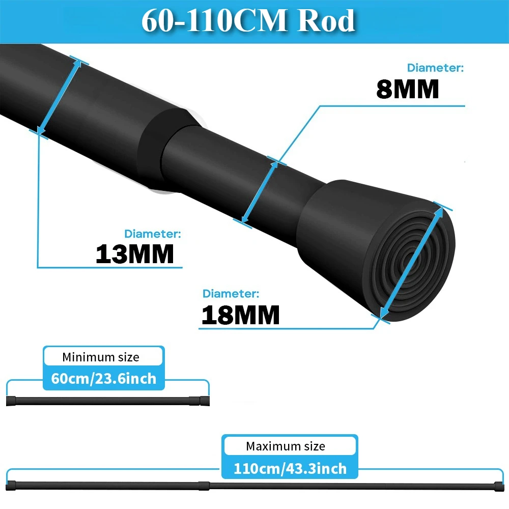 Black 60-110CM Rod