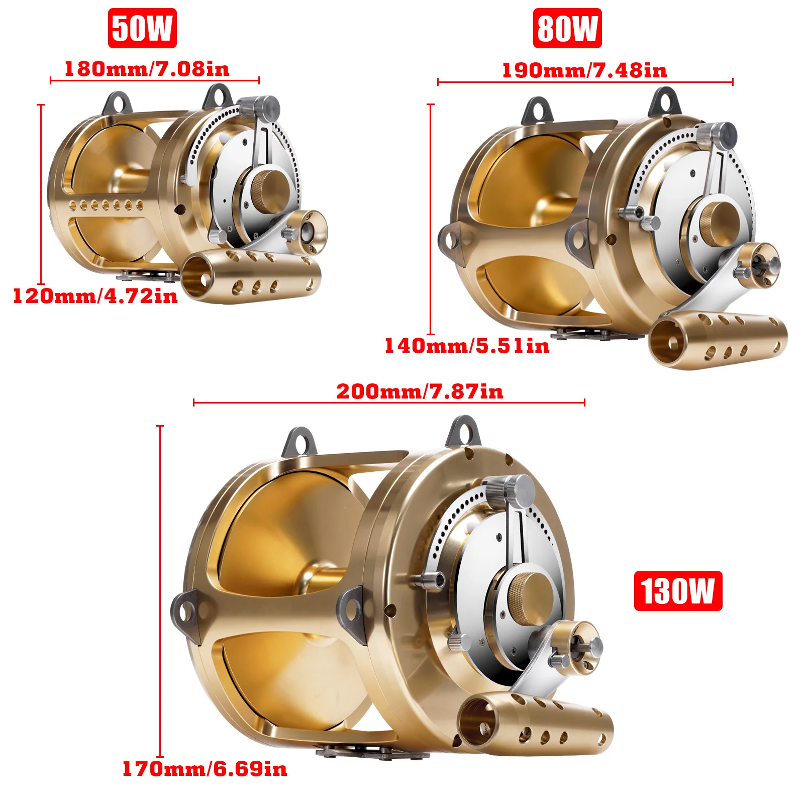 Tambor fundido en caliente, carrete de Jigging de Metal, carrete de atún, pez vela, 60kg, mano derecha, carrete de pescado gigante de aguas profundas, rueda de pesca, carrete de mar curricán - imagen 4