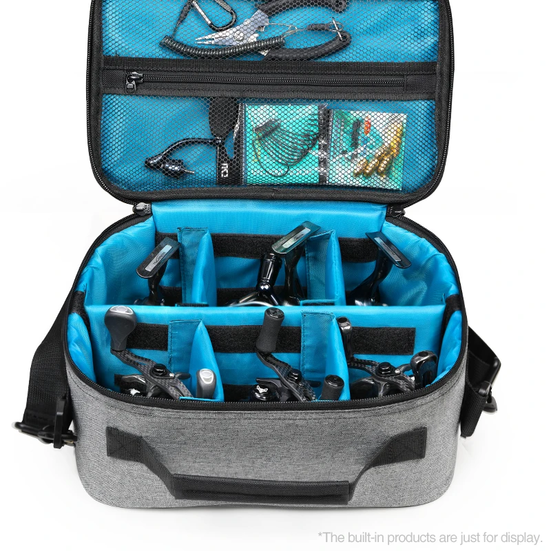 TSURINOYA-Bolsa de carretes de Pesca impermeable, 30x15x22cm, Bolsa de Pesca, bolso de hombro, Bolsa de Pesca, estuche de almacenamiento de carretes de Pesca ajustable - imagen 3