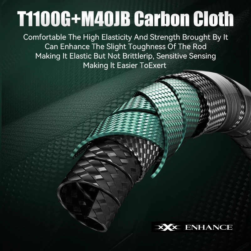 Leydun Aura T1100: anillas FUJI para caña de calamar, carbono - imagen 3