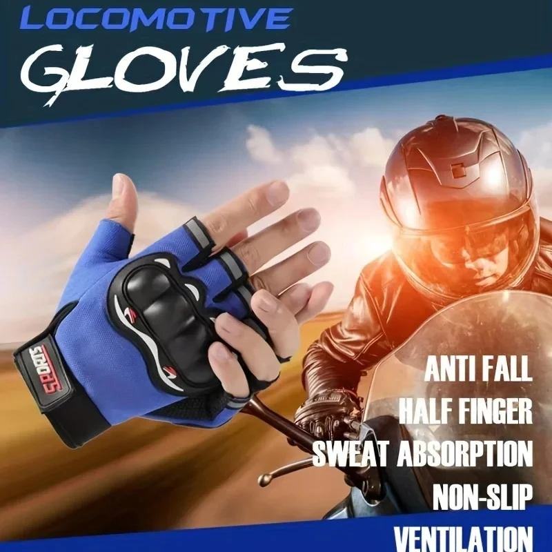 Guantes de motocicleta para hombre, nudillos tácticos de dedo completo/medio, guantes protectores para Motocross, guantes de trabajo duraderos para montar - imagen 4