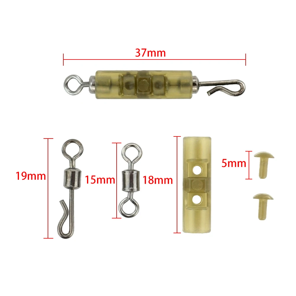 Hirisi 10 Uds accesorios de pesca de carpa conector giratorio de cambio rápido accesorios de aparejos de pesca gruesos - imagen 4