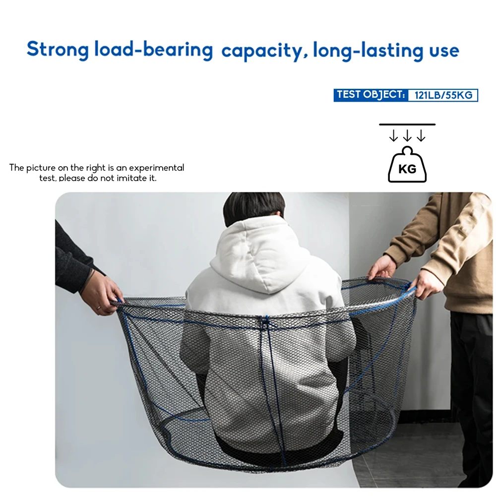 Red de pesca plegable de 100cm, cebo de gambas de aterrizaje, cangrejo, camarones, muelle, pared, estanque, malla para uso Vertical en la costa - imagen 4