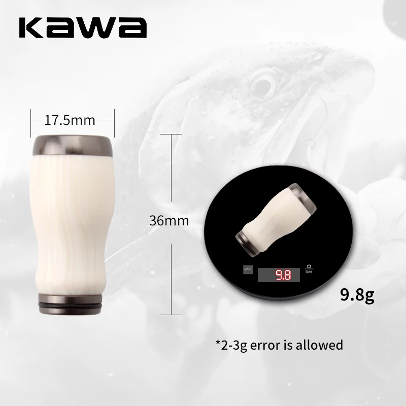 Kawa-perilla de carrete, accesorio de mango de pesca para Spinning S/D, perilla de marfil de imitación de gota de agua, bricolaje, nuevo - imagen 5
