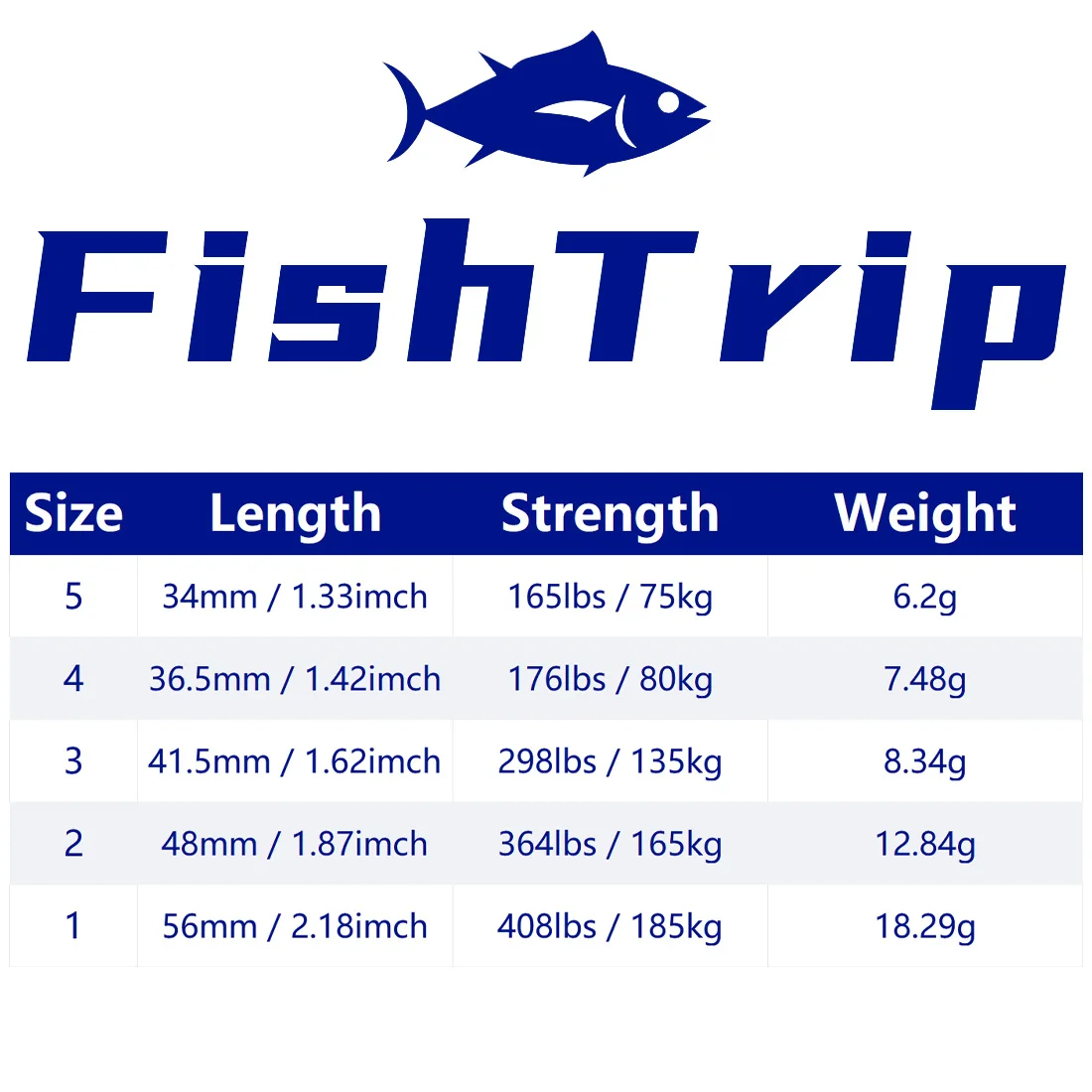 FishTrip-Pinzas giratorias de pesca de alta resistencia, accesorios de pesca submarina, atún, línea larga - imagen 2