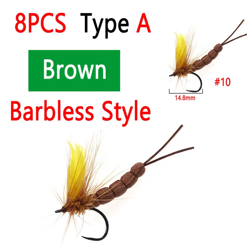 8pcs TypeA Brown