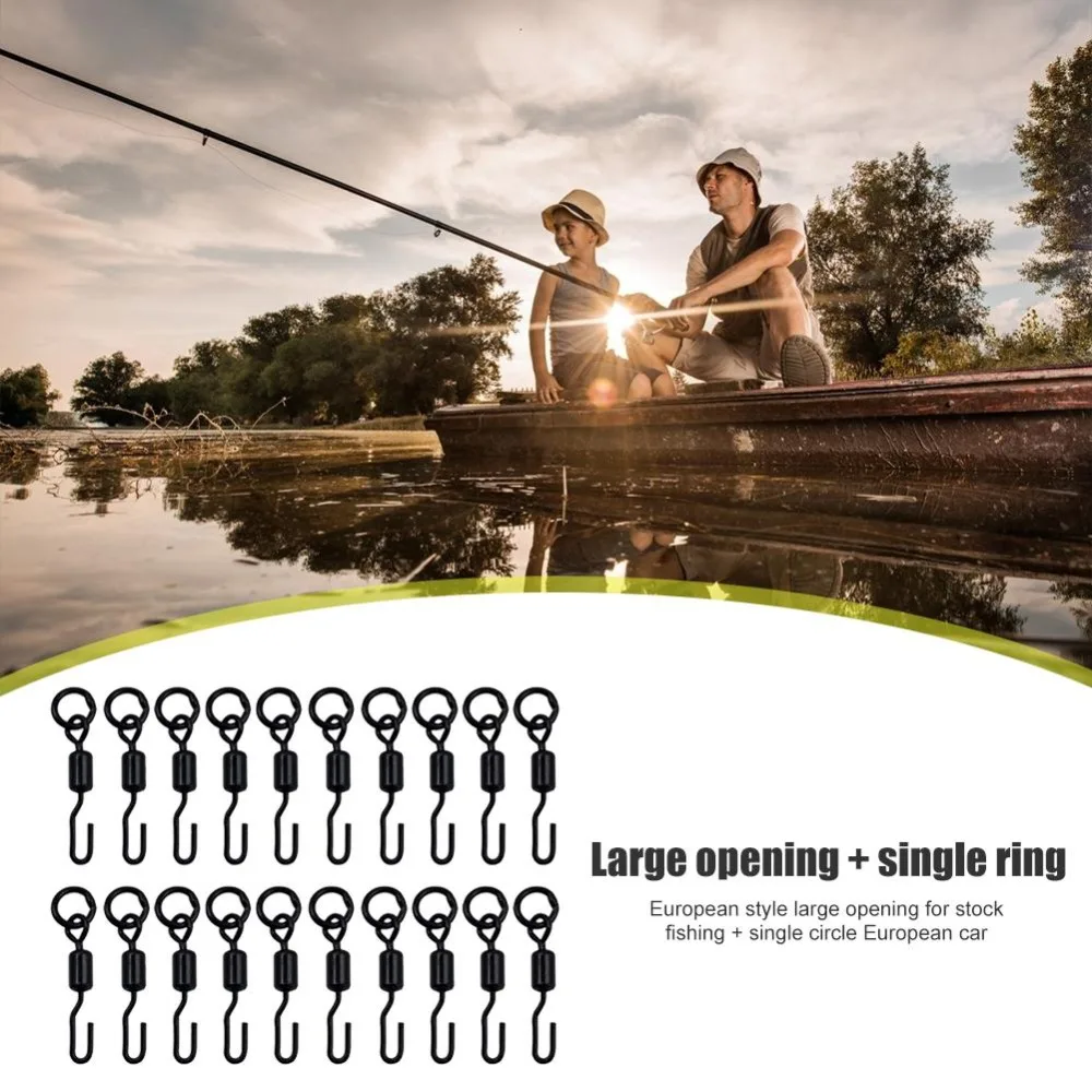 20 piezas portátil de cambio rápido para Ronnie Rig Micro gancho Spinner giratorio accesorios de pesca de carpa aparejos giratorios - imagen 3