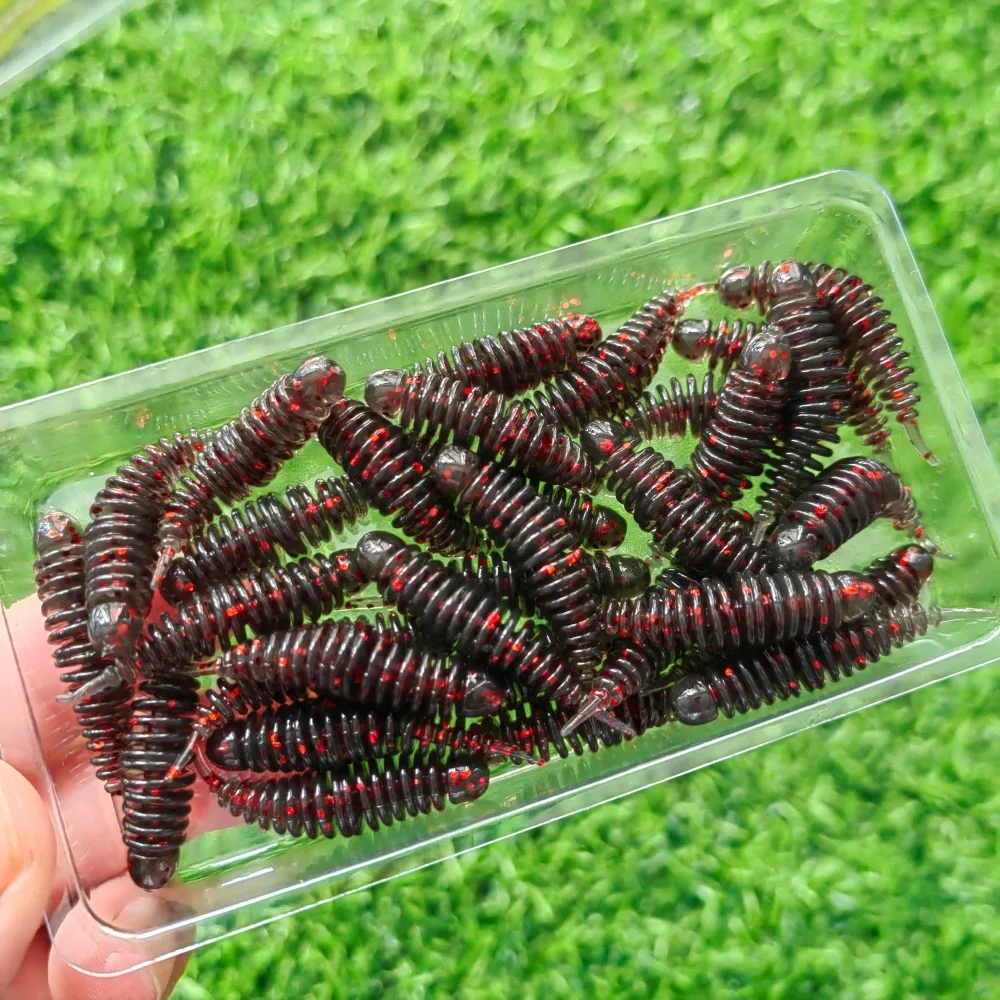 MUKUN 30 Uds nuevas Señuelos de Pesca blandos 0,58g/30mm 0,75g/42mm TANAN Isca Pesca artificial carpa pesca lubina señuelo aparejos de Pesca - imagen 5