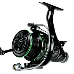 Carrete de pesca de doble freno serie 30, 40, 50, 60, arrastre máximo 20kg, taza de línea de Metal de alta velocidad, rueda giratoria, aparejos alimentadores de carpa
