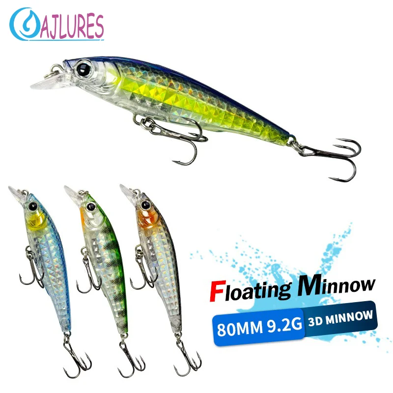 Crankbait flotante con ojos 3D y sistema de lanzamiento largo