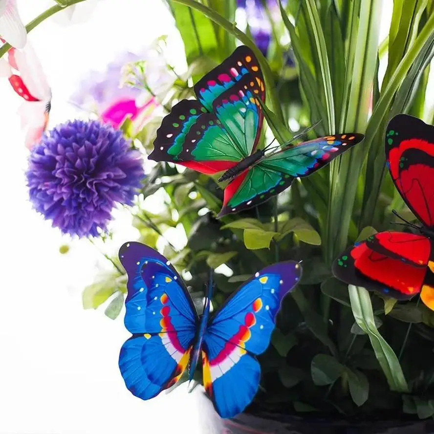Mariposas decorativas doble capa para jardín y macetas - imagen 5