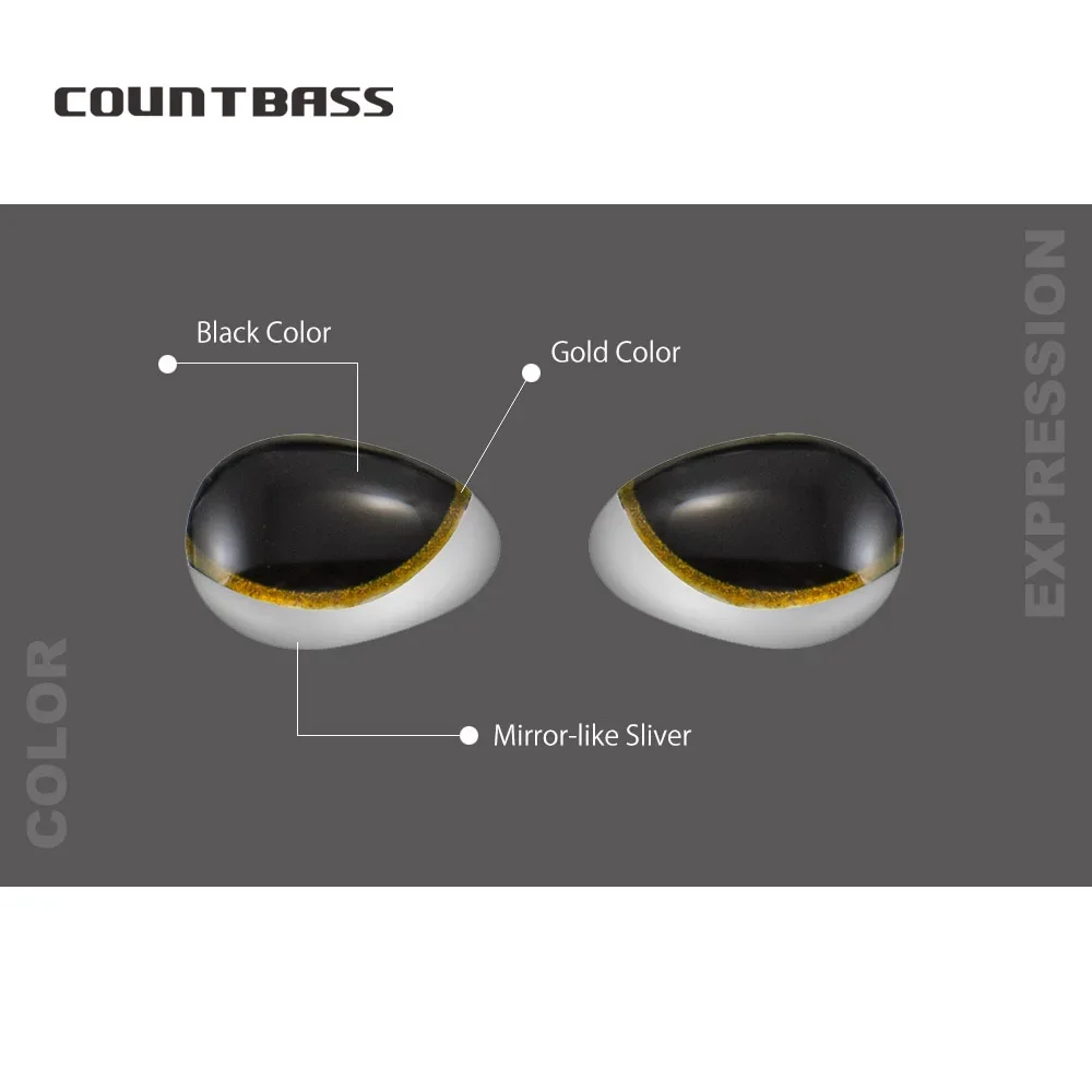 COUNTBASS-ojos de señuelo de pesca 3D especiales para plantillas de fundición de Metal, Jigging lento, llantas doradas, accesorios de ojos de señuelo 3D - imagen 3