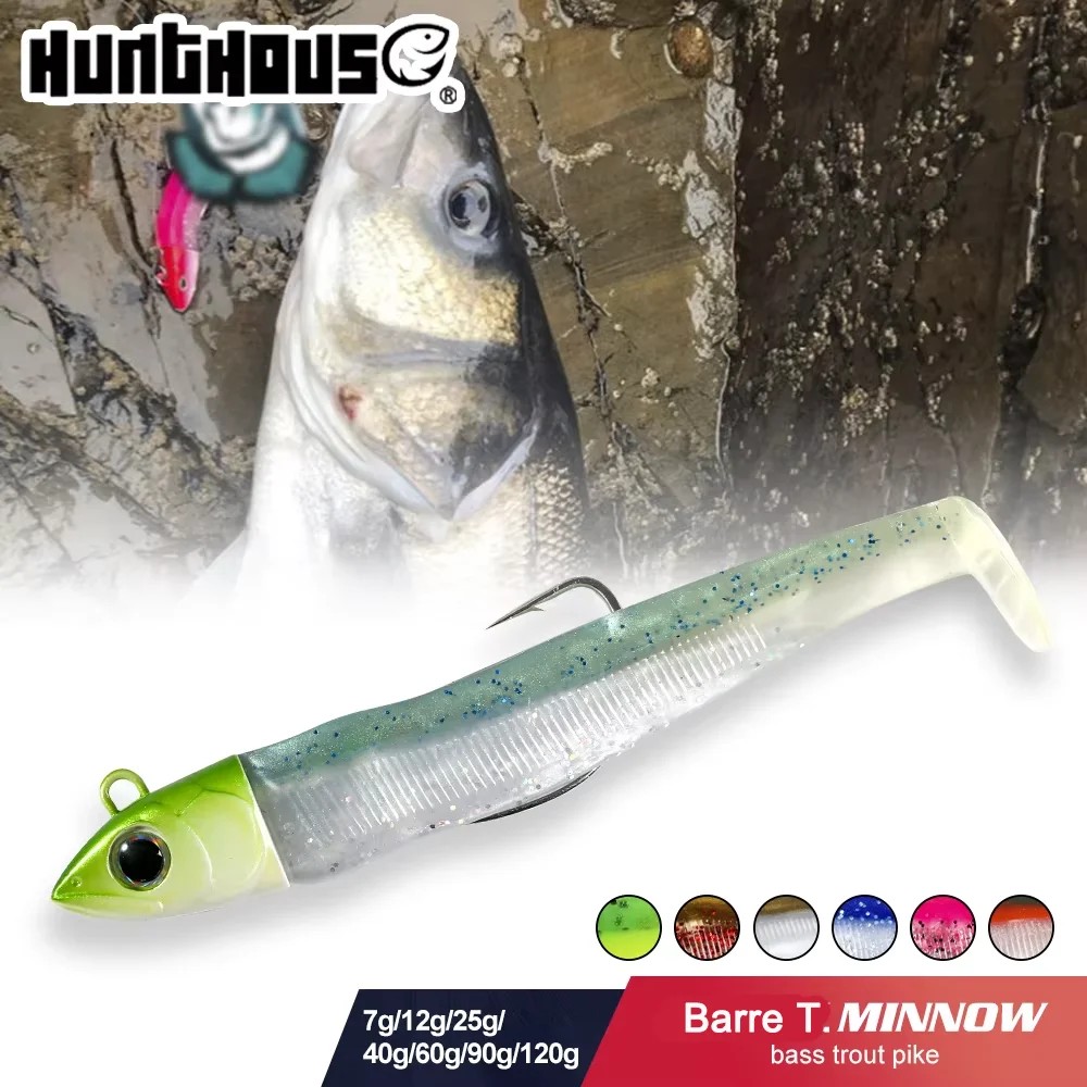 Hunthouse Barre T. Minnow 7g/12g/25g/40g/60g/90g/120g Easy Shiner pesca señuelo suave Jig cebo lubina Leurre Souple - imagen 5