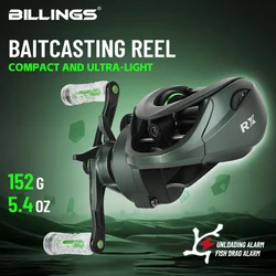 BILLINGS Carrete Baitcasting Compacto Freno Magnético Lanzamiento