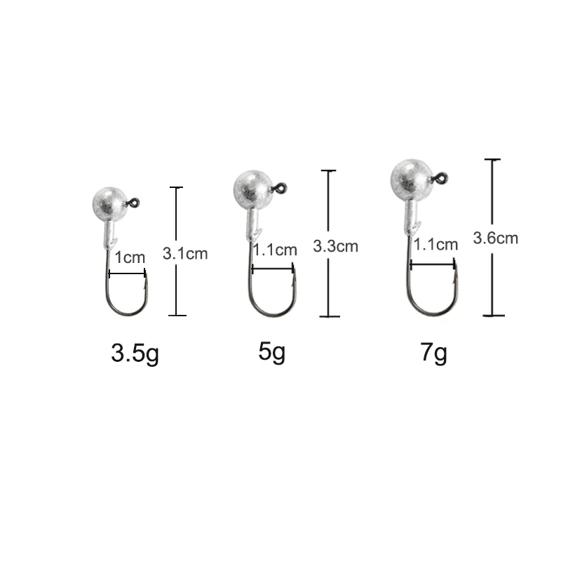 Anzuelo de pesca de 3,5/5/7g, señuelo duro de gusano blando - imagen 2