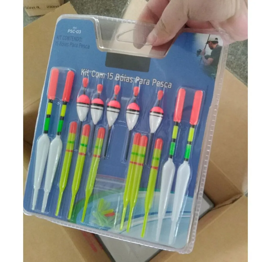Traje de flotador de peces, 1 Juego de flotador de peces, 15 piezas, boya vertical, pesca en el mar, varios accesorios, cauchos, Señuelos de Pesca, equipo de flotación - imagen 3