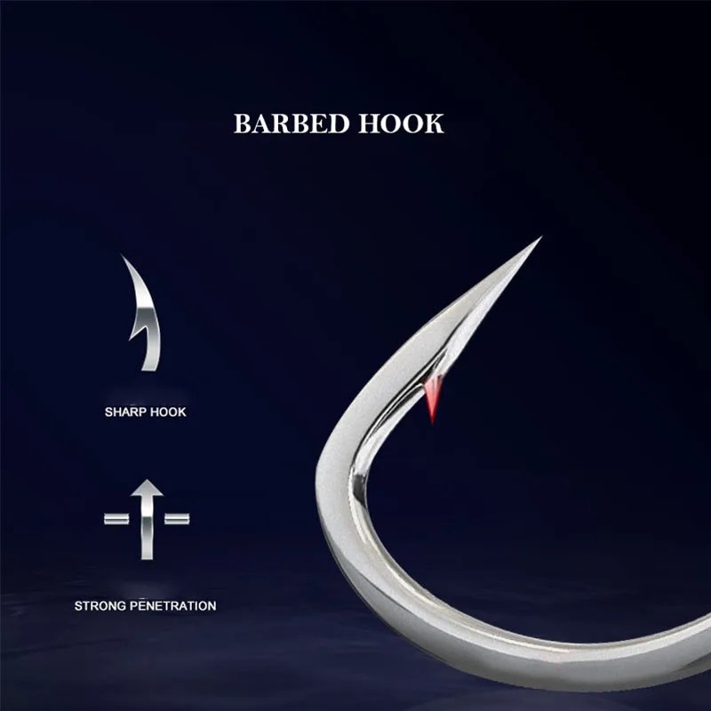 Anzuelo de doble asistencia para Jigging lento, accesorios de doble par de púas, anzuelos de Pesca de Mar de acero de alto carbono, 2/0, 3/0, 5/0, 7/0 - imagen 5