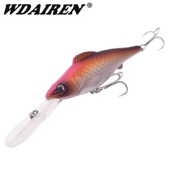 Señuelos de Pesca de pececillo con labios grandes, 12,5 cm, 15g, lubina de aguas profundas, ojos 3D, cebo duro Artificial, Wobbler, buceo, Swimbait, Crankbait, 1 Uds.
