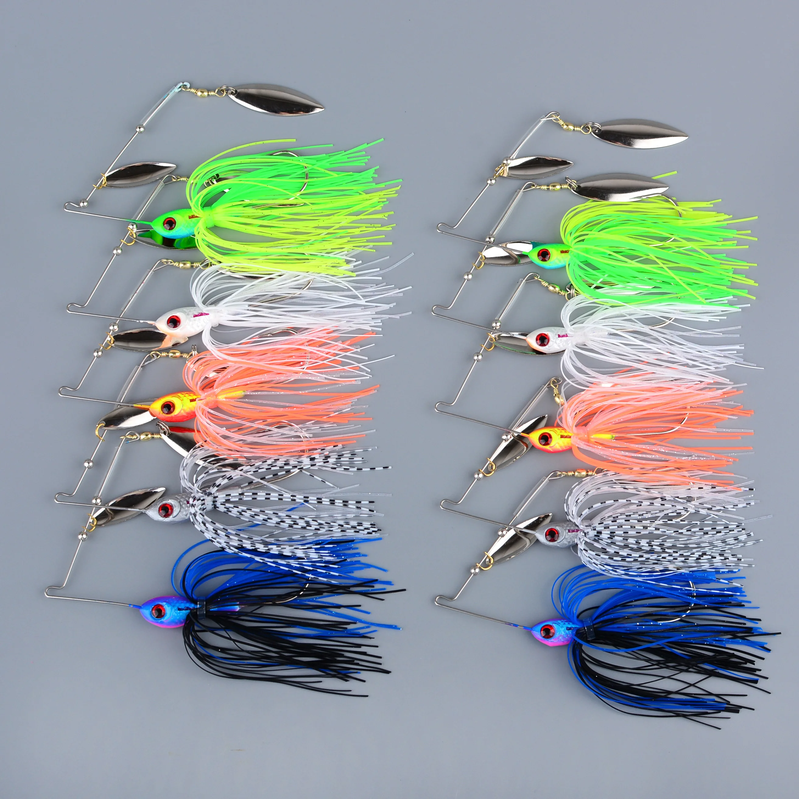 5 uds cebo giratorio señuelo de Metal Señuelos de Pesca duros Lucio aparejos de Pesca giratorios Wobbler Pesca de agua dulce y salada - imagen 5