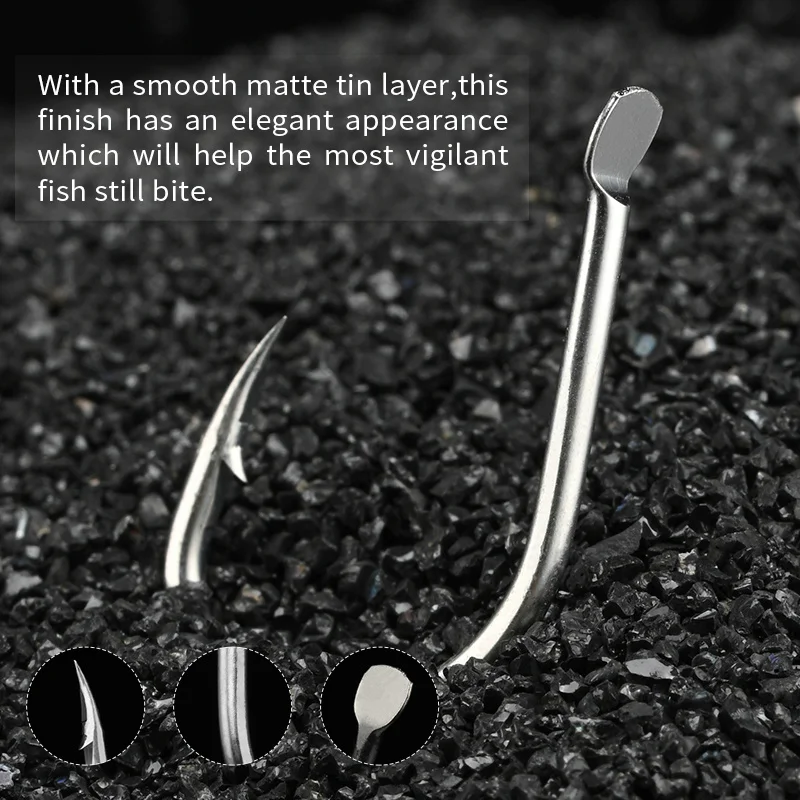 ALLBLUE-anzuelo de plantilla de Metal, cuchara de Jigging para agua salada, acero rico en carbono, anzuelo de gusano suave pequeño 9 # -17 # - imagen 5