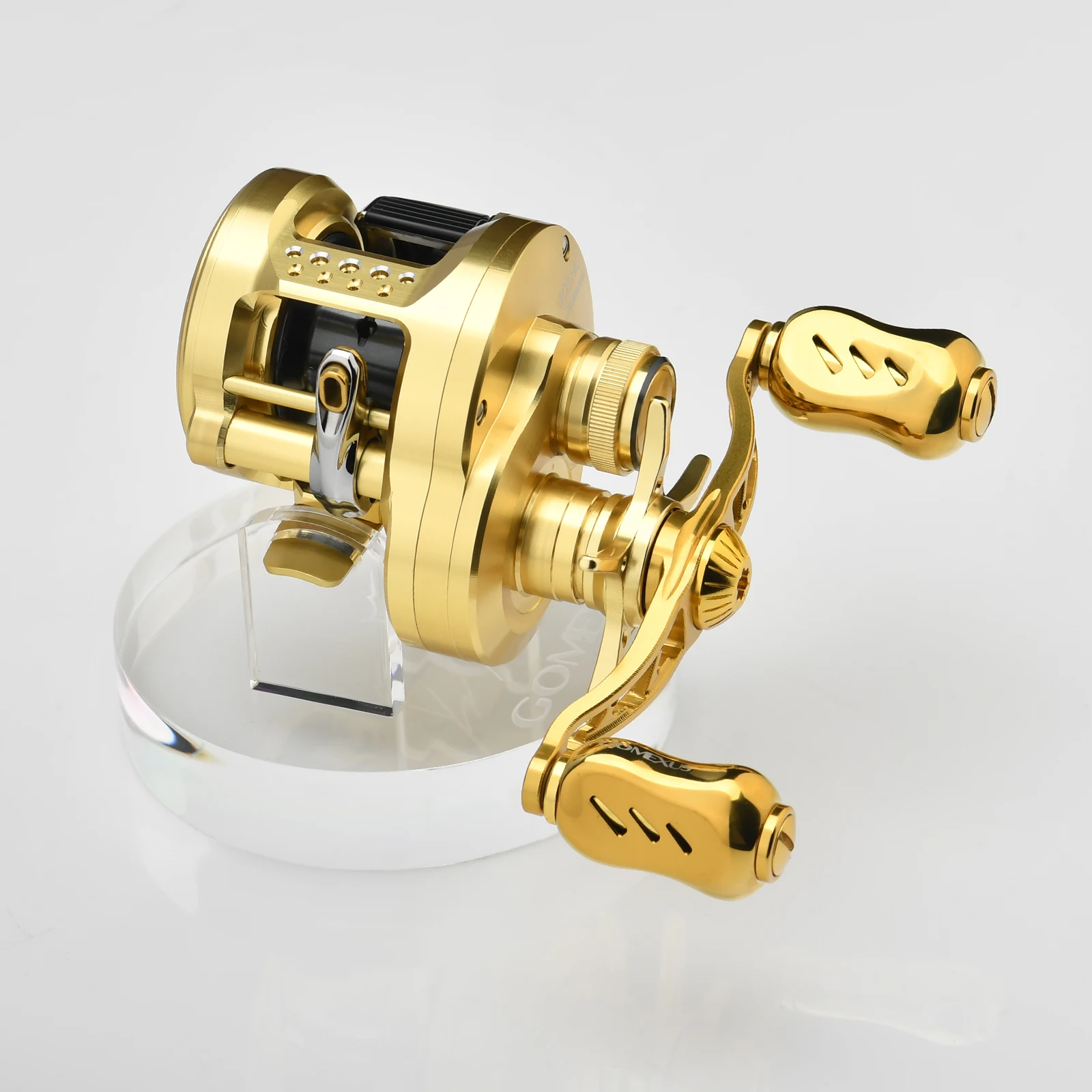 Manivela Gomexus con perilla de titanio de 22mm para carrete de Baitcasting Shimano Calcutta Conquest Tranx Aldebaran Curado BFS 90mm - imagen 4